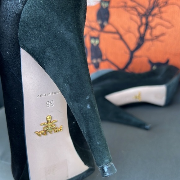 Auth. Prada Heeled Suede Booties! - Picture 12 of 13